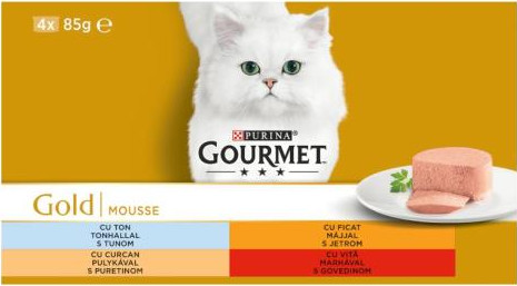 Gourmet Multipack Pástétom (tonhalla/pulykával/májjal/marhával) 4*85g