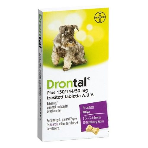  Drontal Plus ízesített féreghajtó tabletta 6db Széles spektrumú féreghajtó készítmény