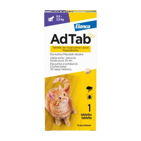 3db-tól : AdTab rágótabletta macskáknak 1db , ( 0,5-2kg. cicáknak )