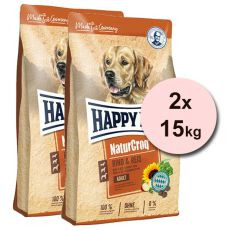 HAPPY DOG NATURCROQ - ADULT RIND & REIS 2X15KG