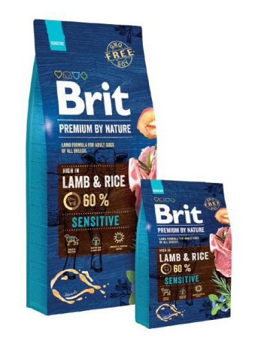 Brit Premium by Nature - Adult  Sensitive Lamb & Rice 15kg