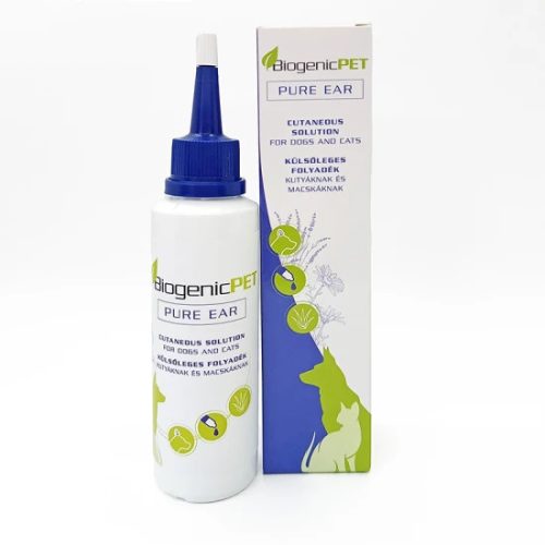 BiogenicPet Pure Ear – fültisztító folyadék kutyáknak és macskáknak (100 ml)