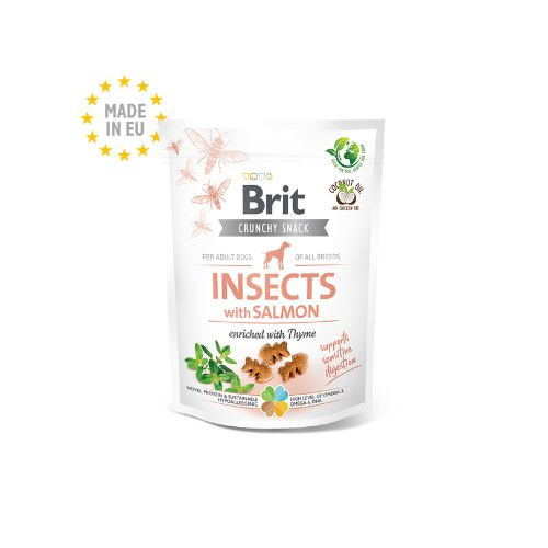 Brit Care Crunchy Cracker Insects with Salmon enriched with Thyme 200 g