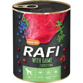   RAFI KUTYA PÁSTÉTOM VAD, VÖRÖS- ÉS KÉK ÁFONYÁVAL KONZERV 800G min. rendelés 6db