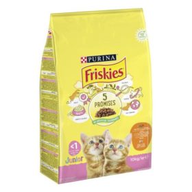    FRISKIES Junior Csirkével, tejjel és hozzáadott zöldségekkel száraz