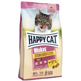   Happy Cat Minkas Sterilised Poultry - szárazeledel baromfival macskák számára 1.5 kg