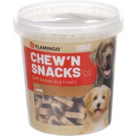   Flamingo Kutya Snack - Chew'n Snacks bárányos, csont formájú 500 g