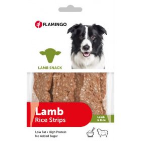   Flamingo Kutya Snack - Lamb Rice Strips bárányos és rizses csíkok 85 g