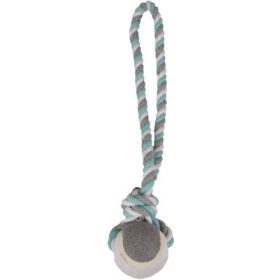   Flamingo Jim Pull Rope - kötél teniszlabdával, menta 6x40 cm