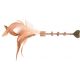 Flamingo macskamentás fapálcika játék 25 cm