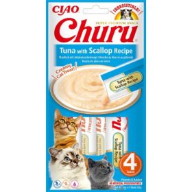 Inaba Cat Churu Püré - tonhal fésűkagylóval 4 x 14 g