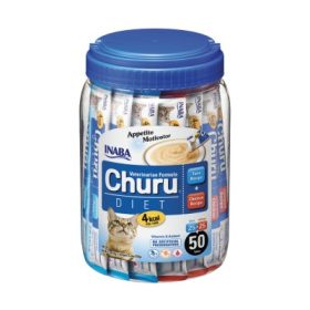   Inaba Vet Churu jutalomfalatok macskák részére tonhallal, csirkével, krémes textúrával 25P 50 x 14 g