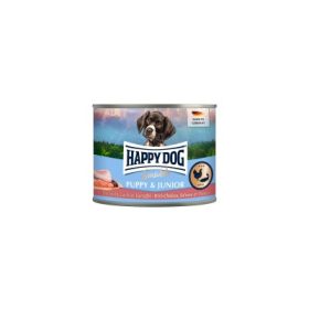   Happy Dog Supreme Sensible Puppy&Junior konzerv, csirke, lazac és burgonya ízesítésű nedves állateledel kölyök és fiatal kutyák számára 6x200 g 100 db