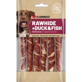   Flamingo jutalomfalat - Rawhide Stick  nyersbőr kacsáva és hallal 70 g