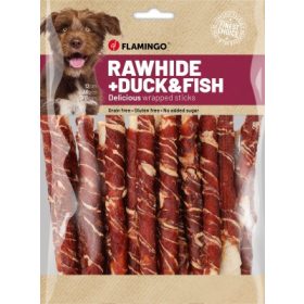   Flamingo jutalomfalat - Rawhide Stick  nyersbőr kacsáva és hallal 350 g