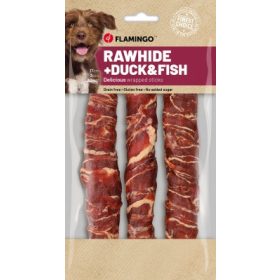   Flamingo jutalomfalat - Rawhide Stick  nyersbőr kacsáva és hallal 155 g