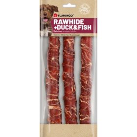   Flamingo jutalomfalat - Rawhide Stick  nyersbőr kacsáva és hallal 240 g
