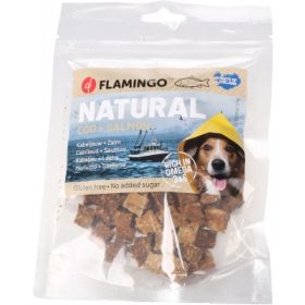   Flamingo Natural Snack Cod + Salmon - jutalomfalat tőkehal + lazac 75 g